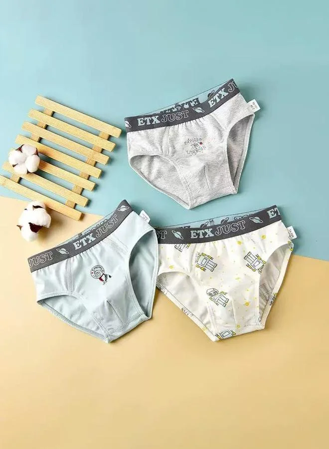 ستايلي طقم من 3 قطع - كلوت قطني مطبوع